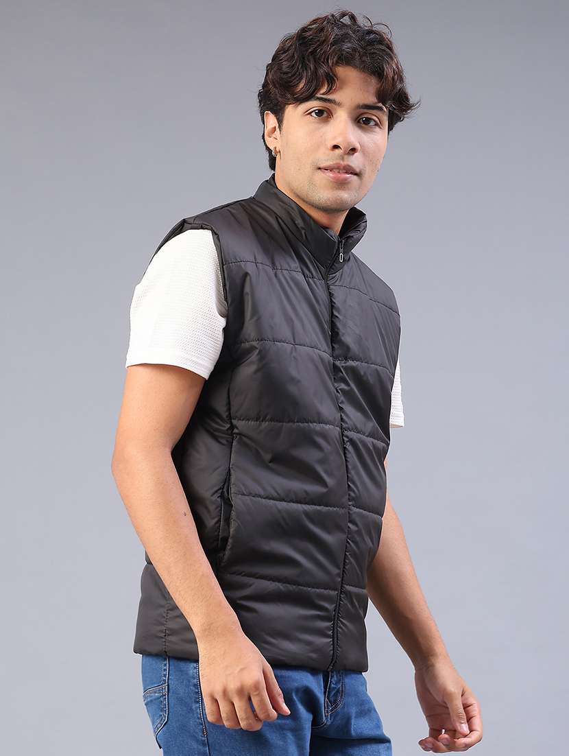 men solid sleeveless lightweight puffer jacket - 22085320 -  Standard Image - 2