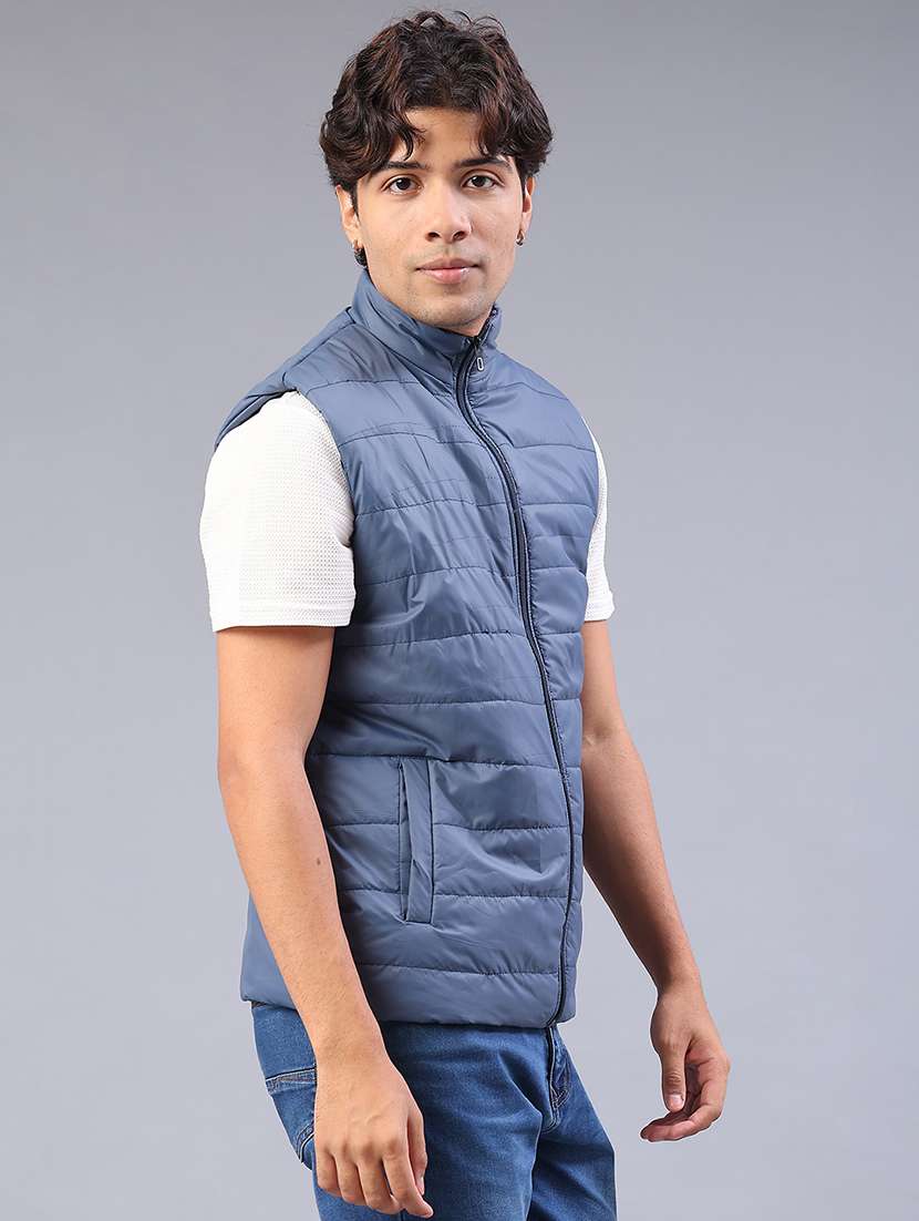 men solid sleeveless lightweight puffer jacket - 22085321 -  Standard Image - 2