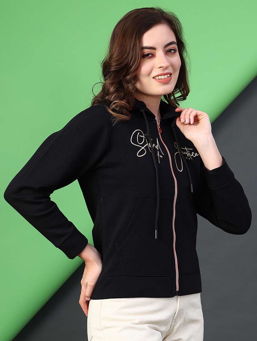 women printed long sleeve hooded sweatshirt - 22085752 -  Standard Image - 2