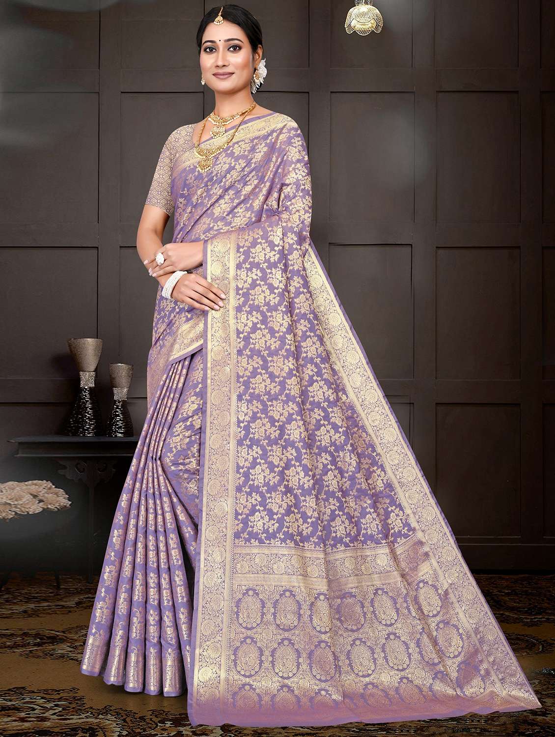 women self design banarasi saree with blouse - 22085906 - Standard Image - 2