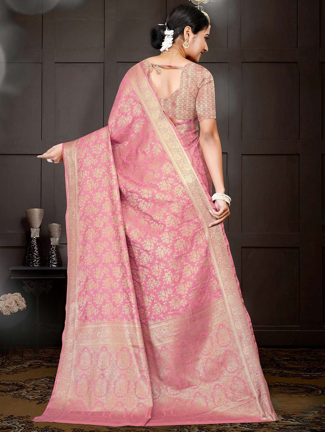 women self design banarasi saree with blouse - 22085908 - Standard Image - 2