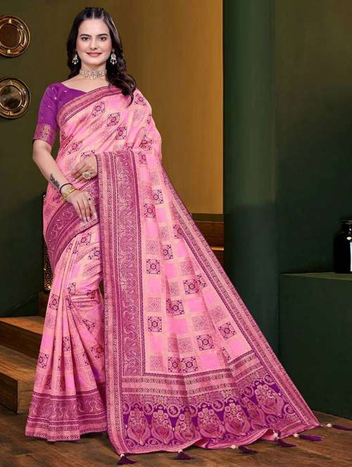 women self design banarasi saree with blouse - 22085912 - Standard Image - 0