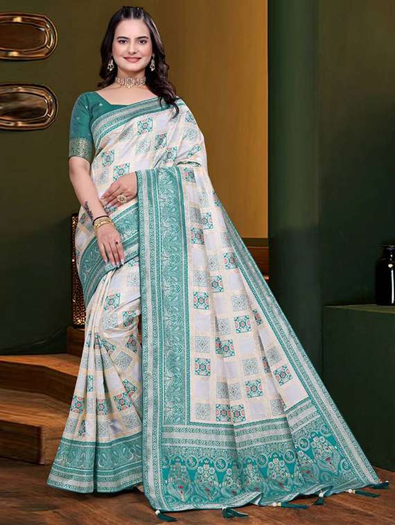 women self design banarasi saree with blouse - 22085915 -  Zoom Image - 0