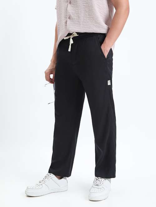 men solid low rise flat front casual trouser - 22085982 -  Standard Image - 0