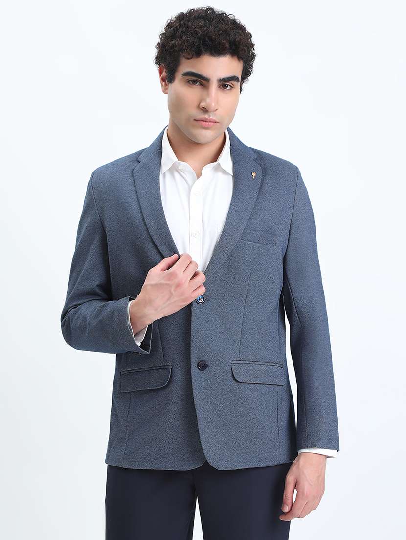 men lapel collar single breasted casual blazer - 22085999 -  Standard Image - 2
