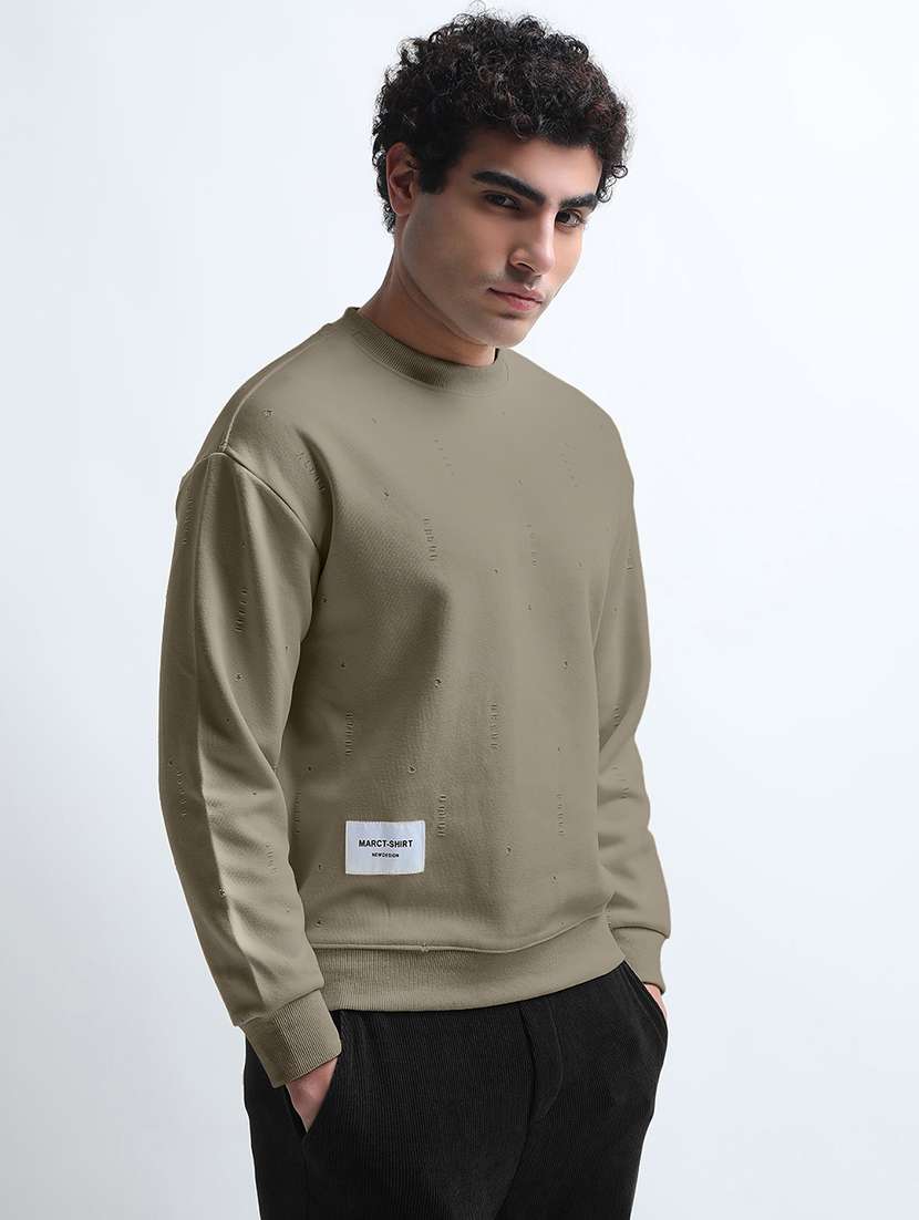 men solid long sleeve regular fit sweatshirt - 22086010 -  Standard Image - 2