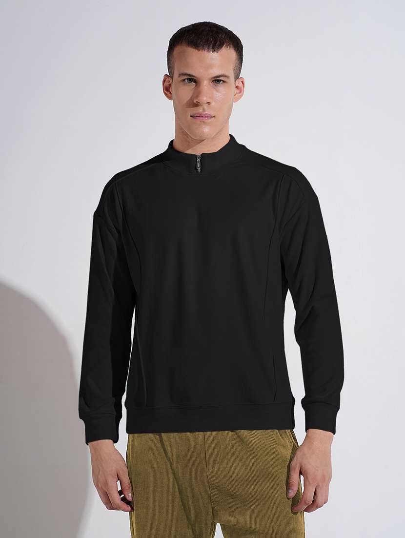 men solid long sleeve regular fit sweatshirt - 22086011 -  Standard Image - 2