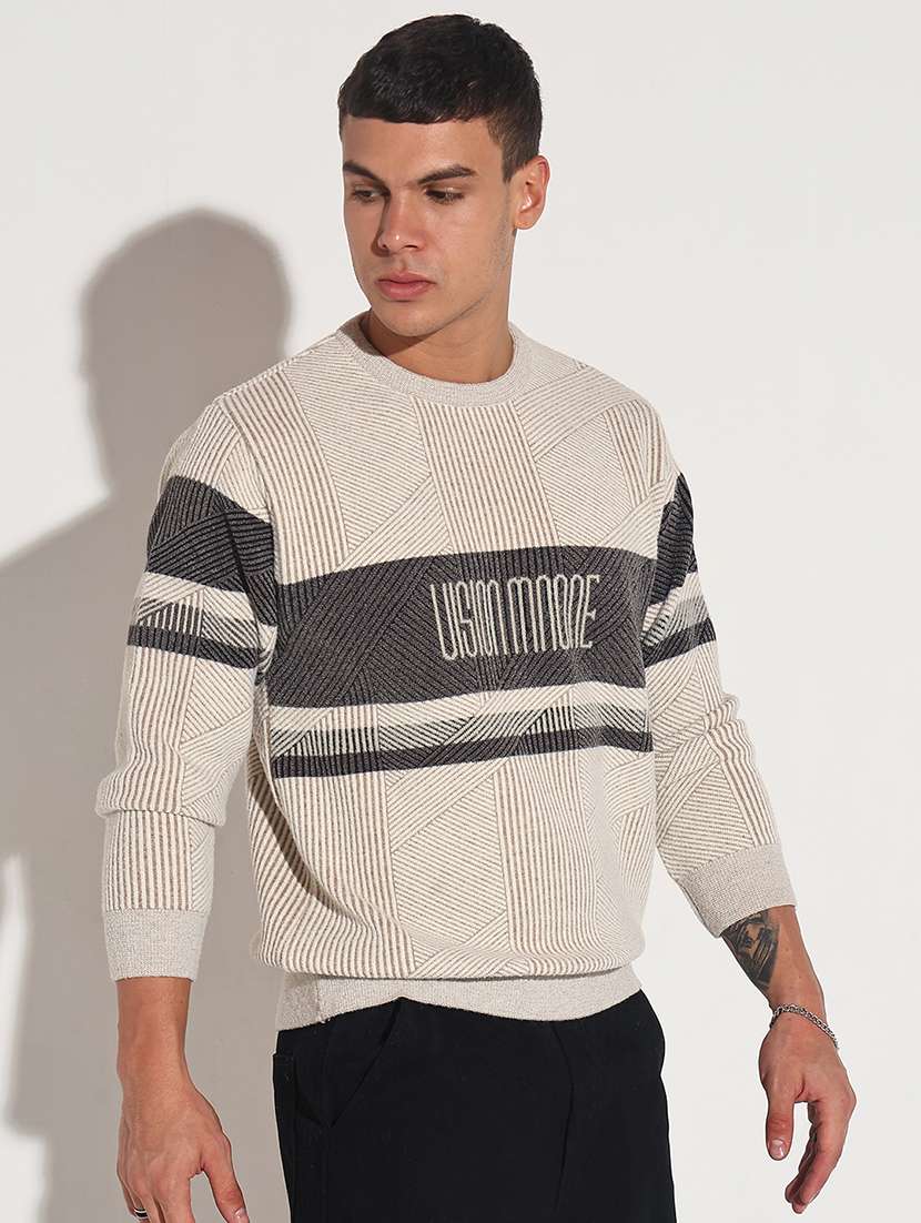 men typographic long sleeve regular fit pullover - 22086017 -  Standard Image - 2