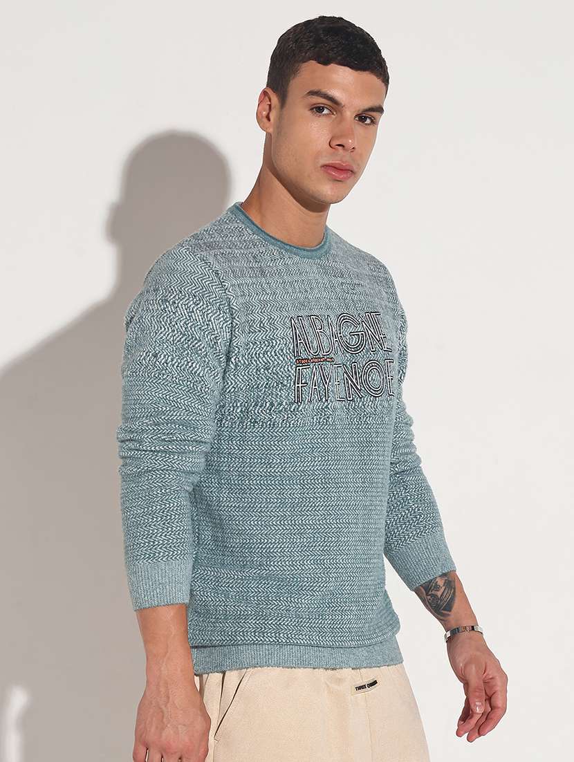 men typographic long sleeve regular fit pullover - 22086019 -  Standard Image - 2