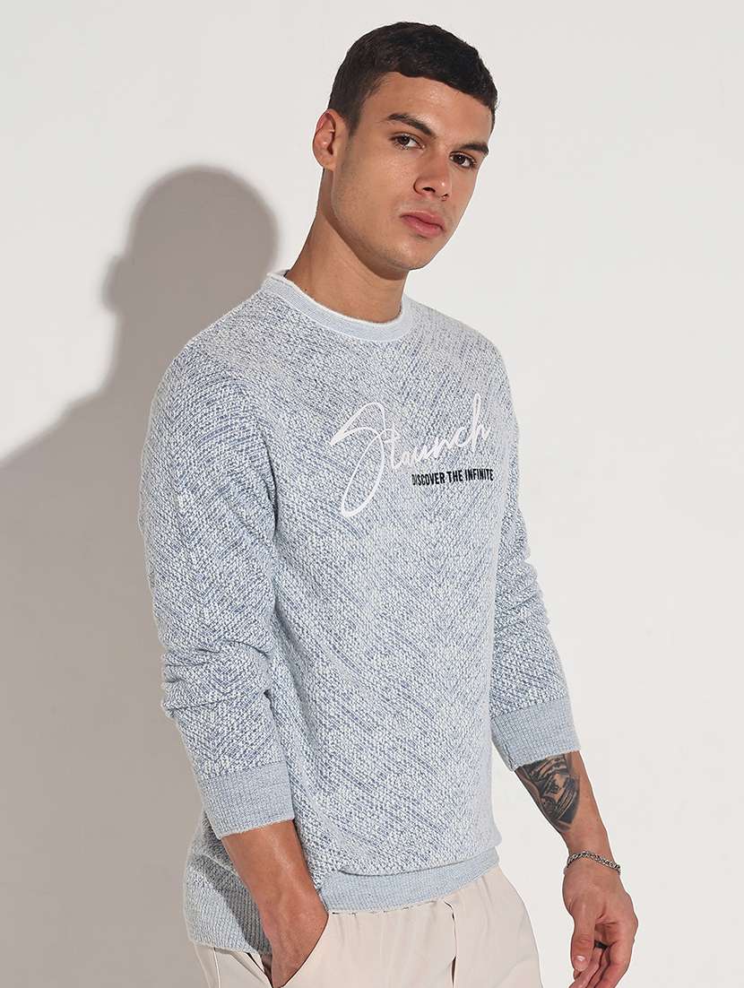 men self design long sleeve regular fit pullover - 22086035 -  Standard Image - 2