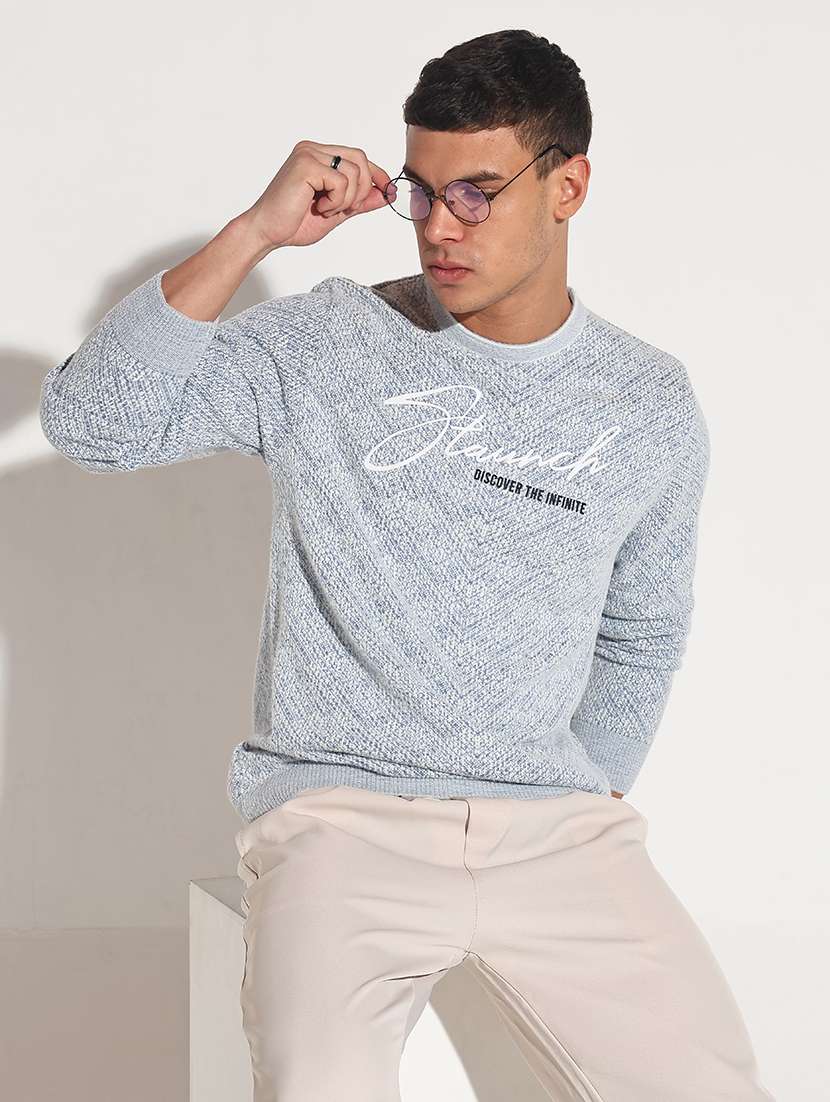 men self design long sleeve regular fit pullover - 22086035 -  Standard Image - 7