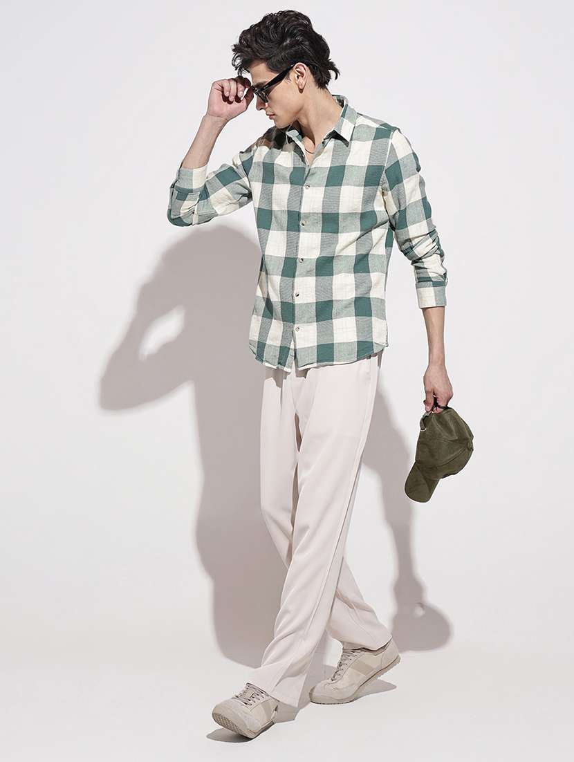 men checkered long sleeve regular fit casual shirt - 22086065 -  Standard Image - 7