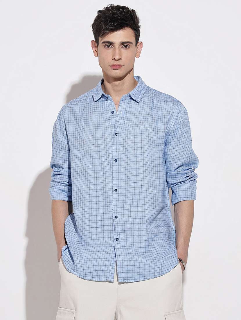 men checkered long sleeve regular fit casual shirt - 22086066 -  Standard Image - 2
