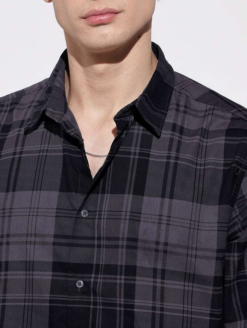 men checkered long sleeve regular fit casual shirt - 22086088 -  Standard Image - 7