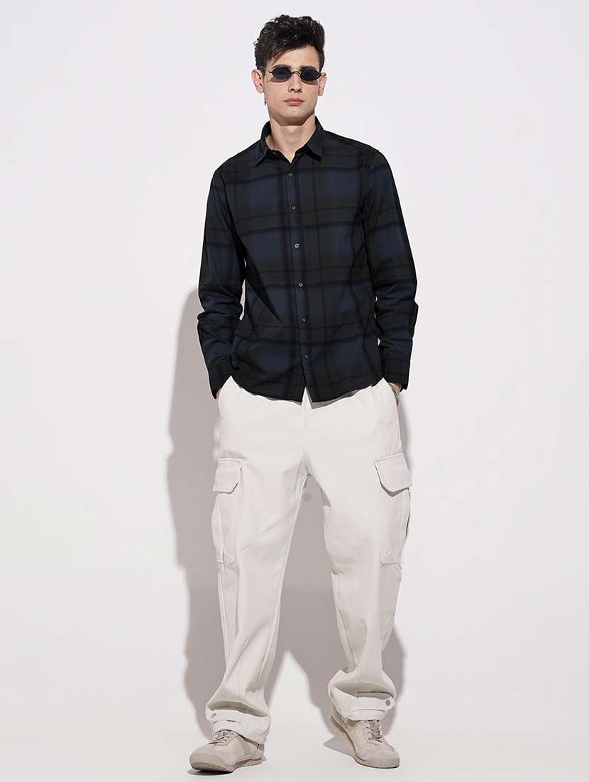 men checkered long sleeve regular fit casual shirt - 22086090 -  Standard Image - 7