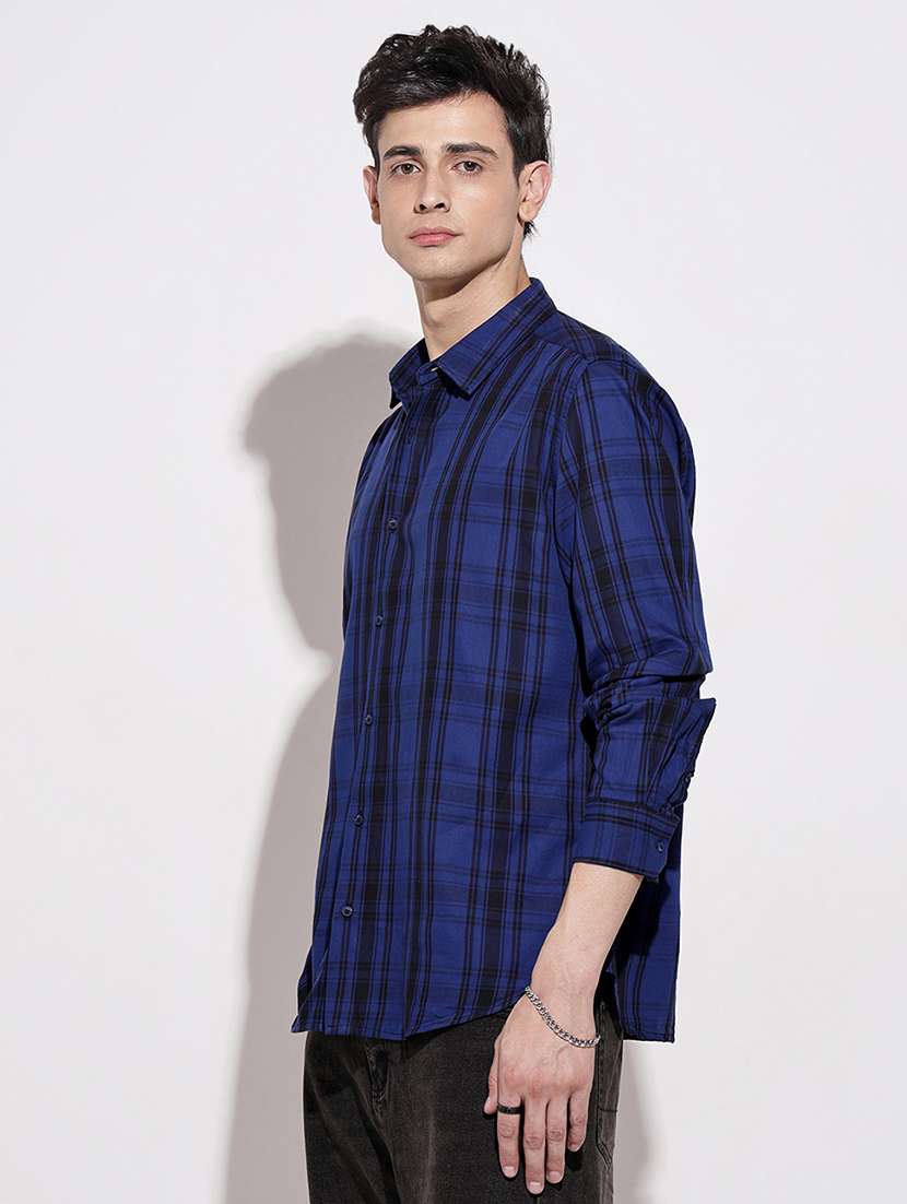men checkered long sleeve regular fit casual shirt - 22086104 -  Standard Image - 2