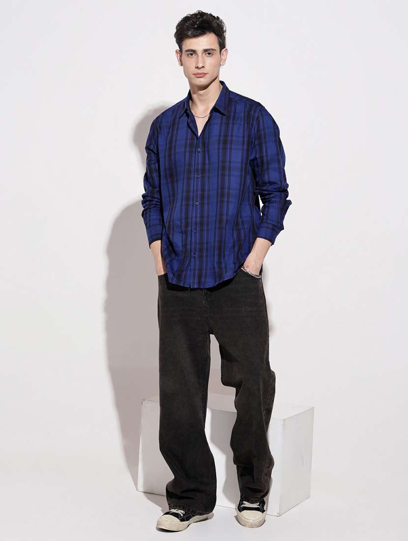 men checkered long sleeve regular fit casual shirt - 22086104 -  Standard Image - 7