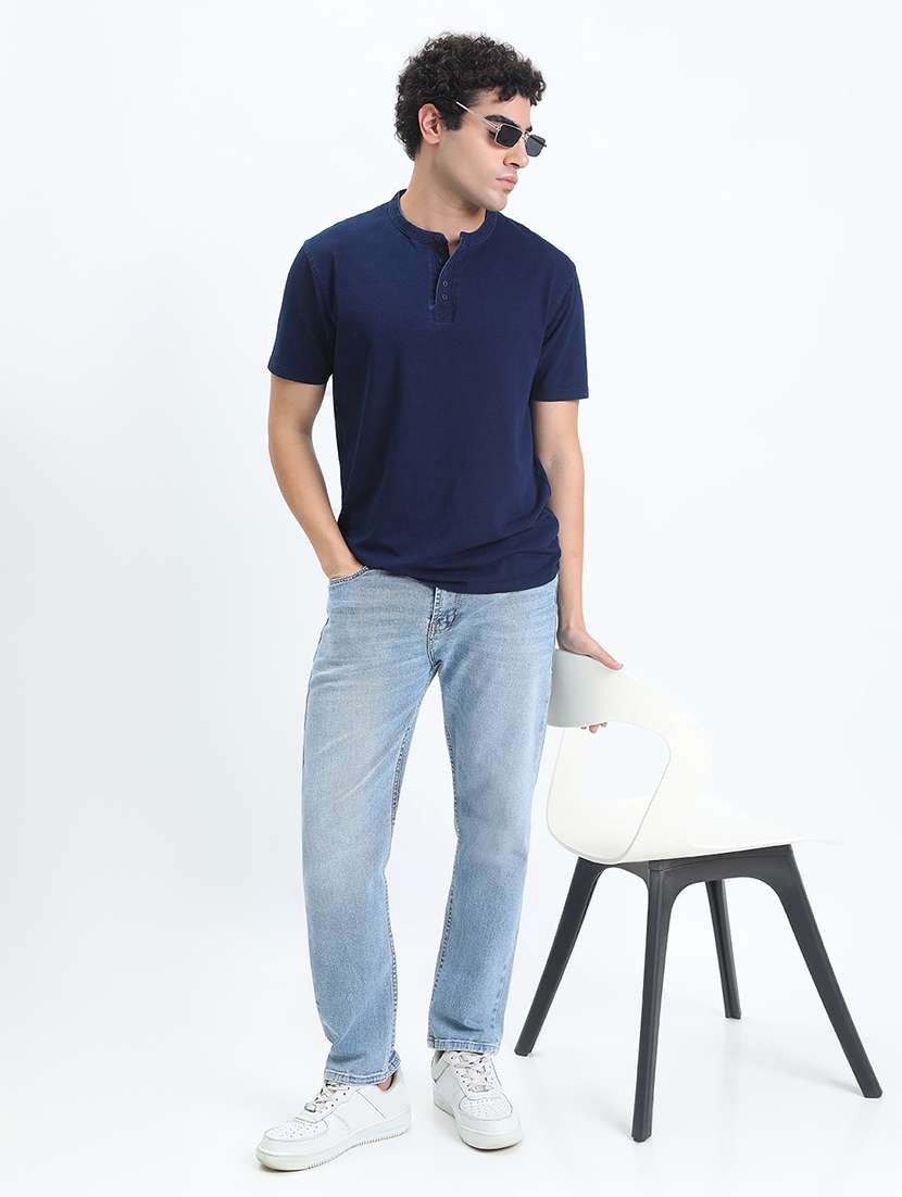 men solid short sleeve regular fit t-shirt - 22086129 -  Standard Image - 2