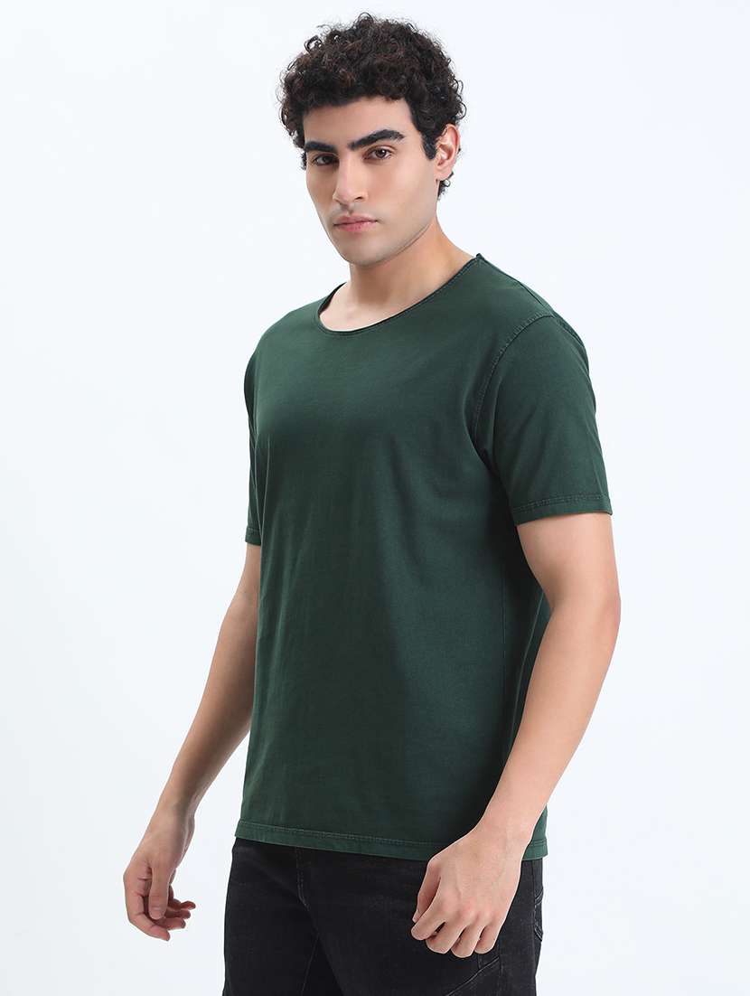 men solid short sleeve regular fit t-shirt - 22086137 -  Standard Image - 2