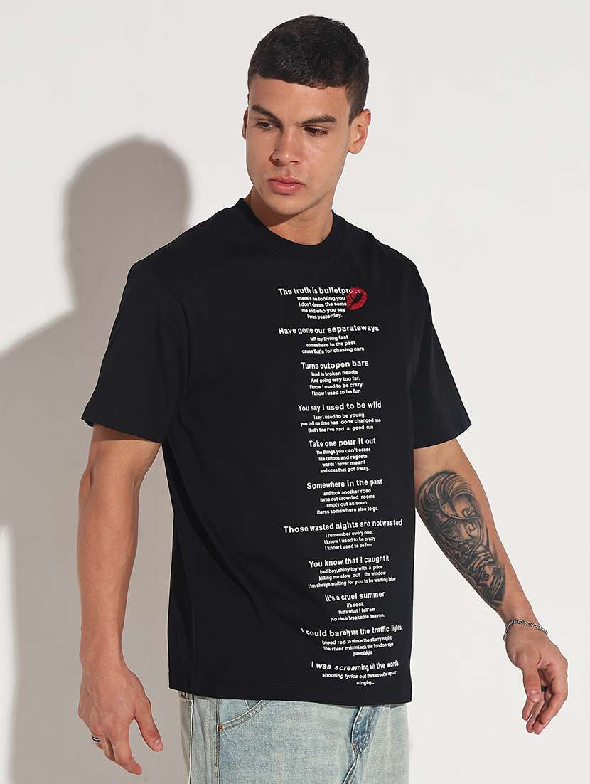 men front print short sleeve regular fit t-shirt - 22086140 -  Standard Image - 2