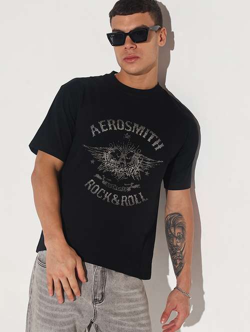 men front print short sleeve regular fit t-shirt - 22086142 - Standard Image - 0