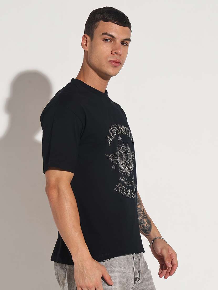 men front print short sleeve regular fit t-shirt - 22086142 - Standard Image - 2