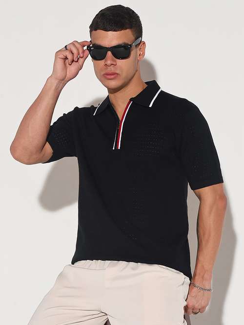 men solid short sleeve regular fit polo t-shirt - 22086159 - Standard Image - 0