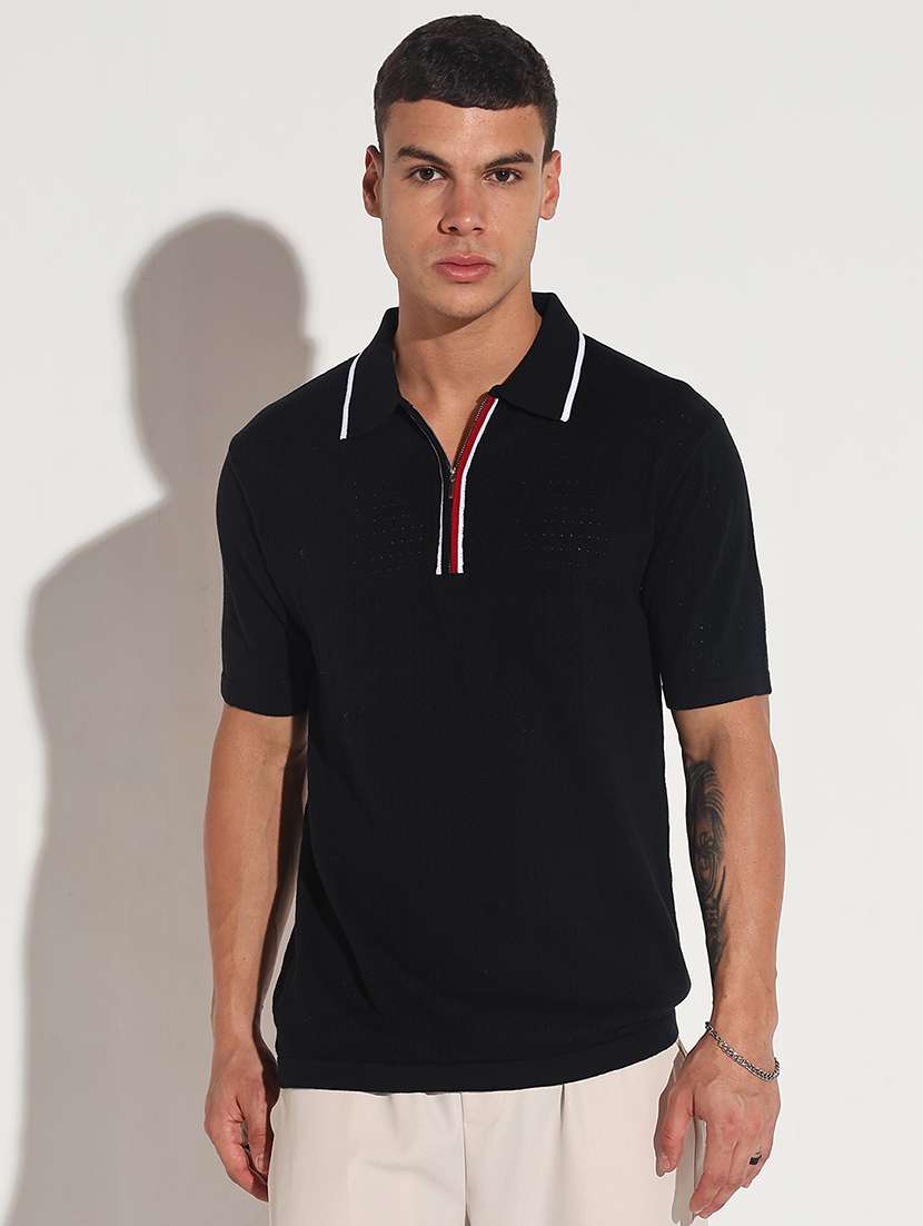 men solid short sleeve regular fit polo t-shirt - 22086159 - Standard Image - 2