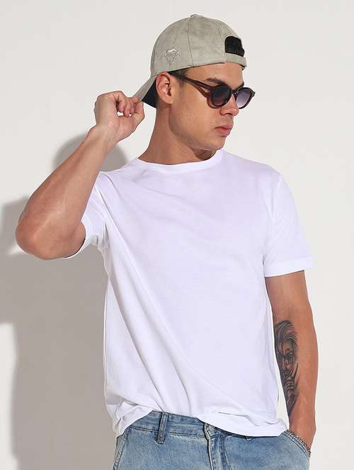 men solid short sleeve regular fit t-shirt - 22086175 -  Standard Image - 0