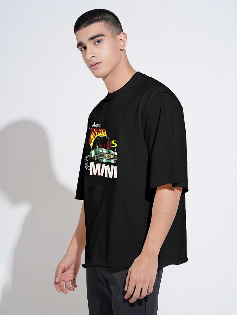 men front print short sleeve oversized t-shirt - 22086192 - Standard Image - 2