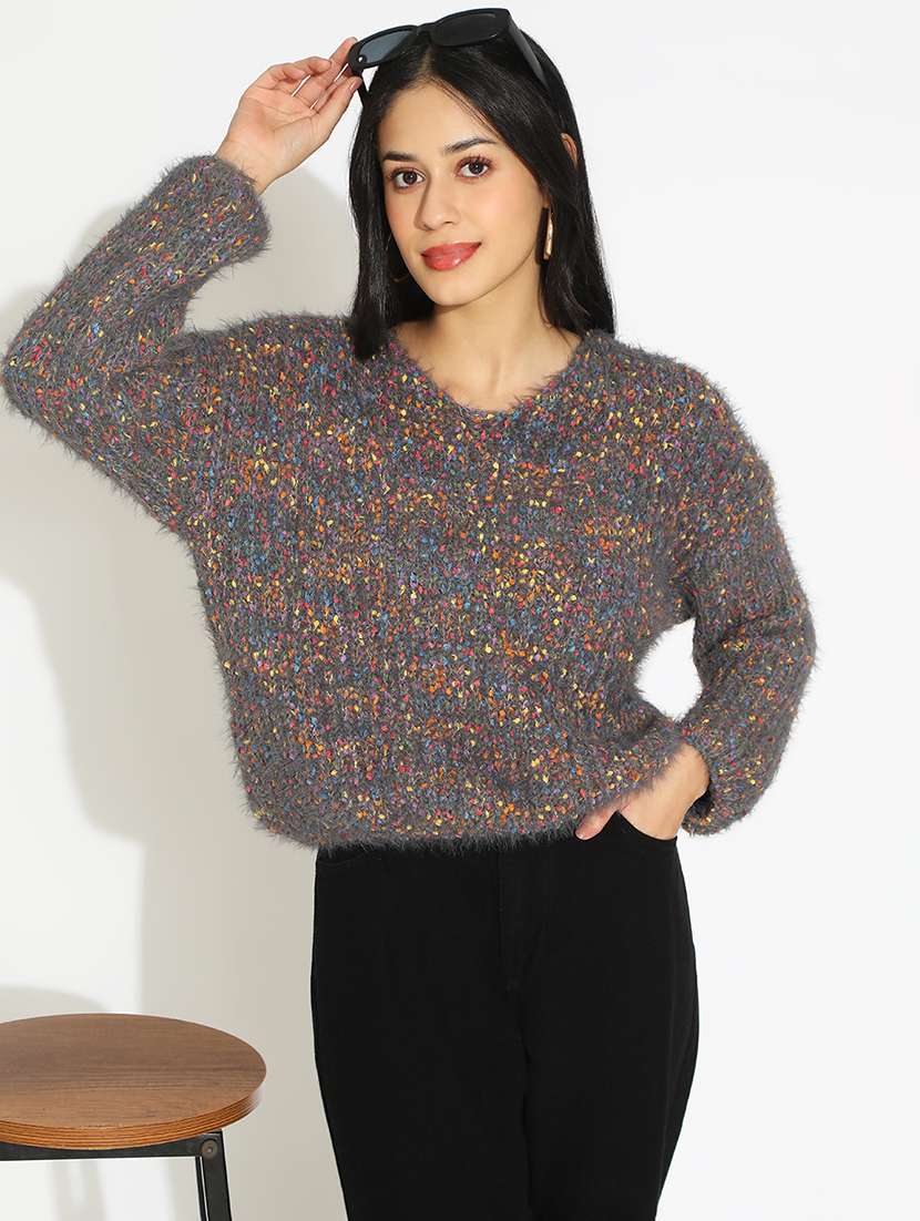 women self designed long sleeve pullover