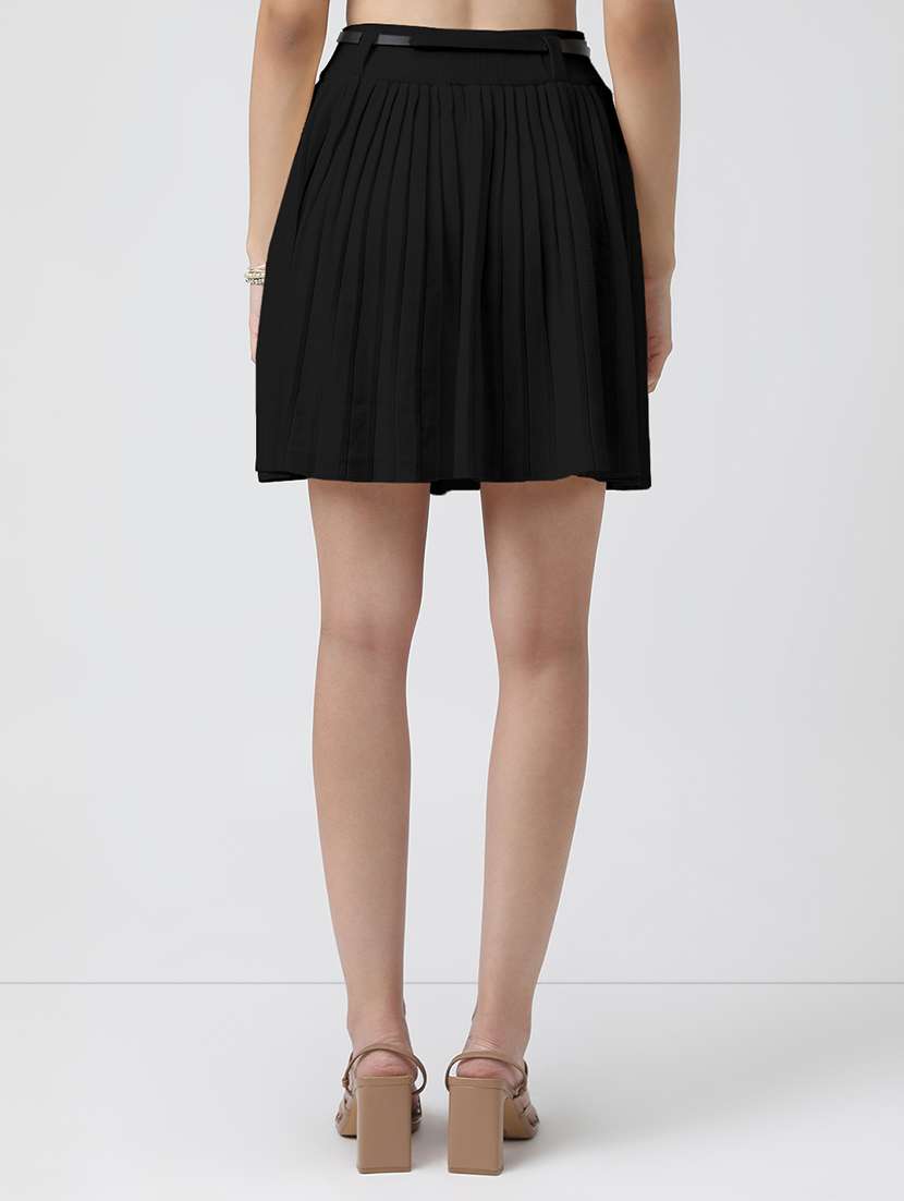 black acrylic flared skirts - 22086268 - Standard Image - 2