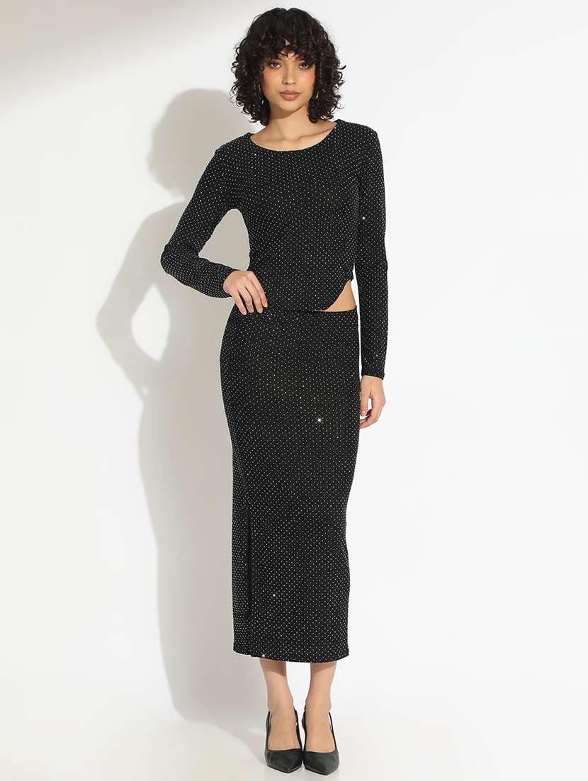 women embellished top and skirt co-ord set - 22086293 -  Standard Image - 2