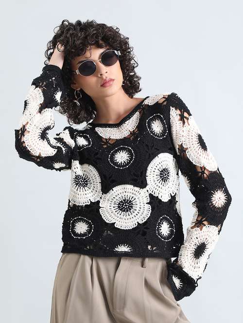 women self designed long sleeve pullover - 22086329 -  Standard Image - 0