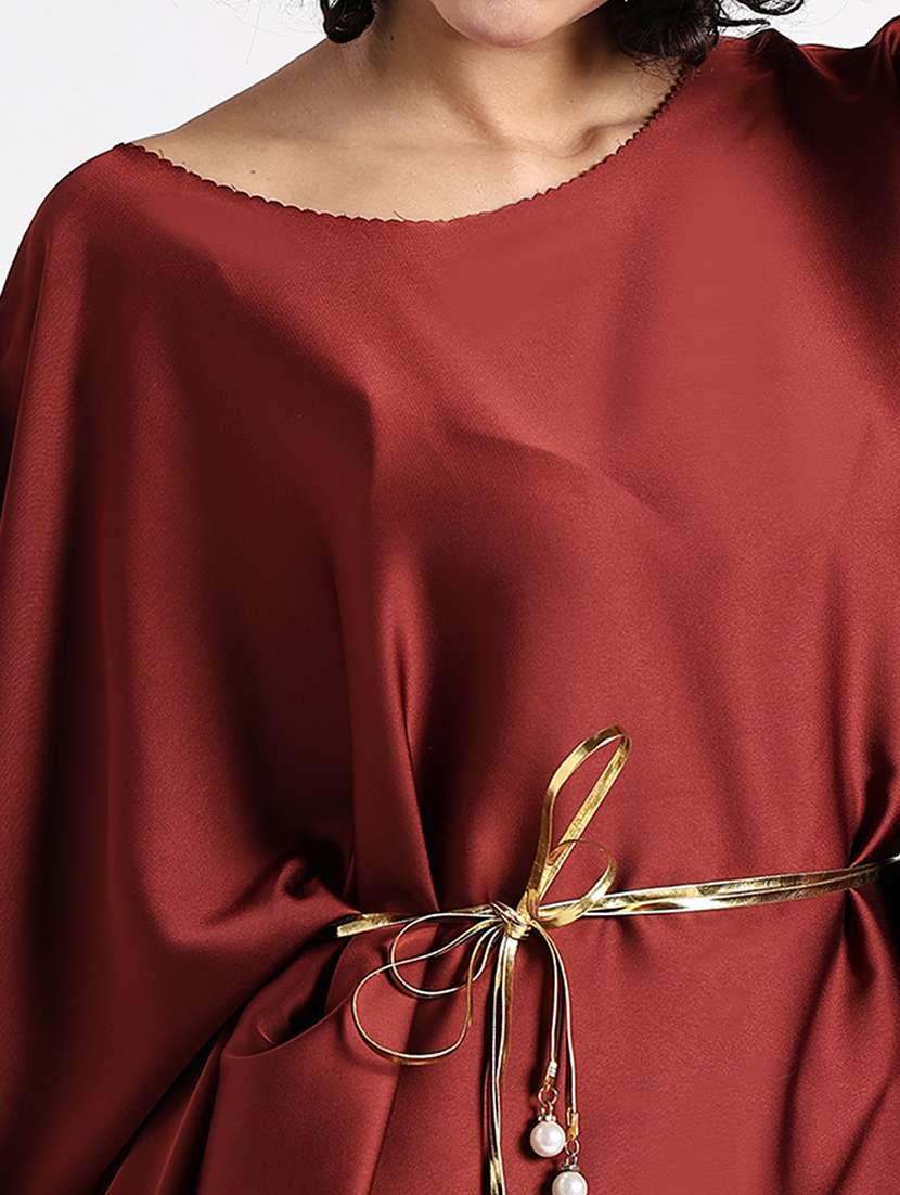 women solid kimono sleeve asymmetric top - 22086339 - Standard Image - 7