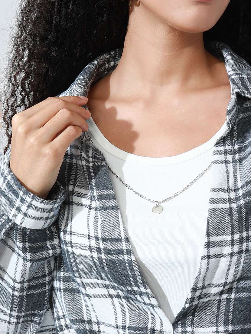 women checkered collared long sleeve shirt top - 22086344 -  Standard Image - 7