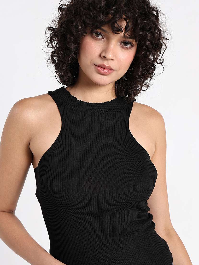 women black solid sleeveless tank top - 22086359 -  Standard Image - 7