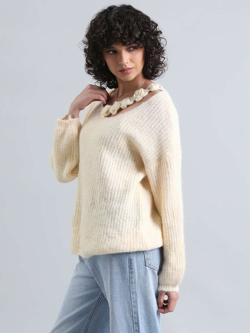 women self designed long sleeve pullover - 22086382 -  Standard Image - 2