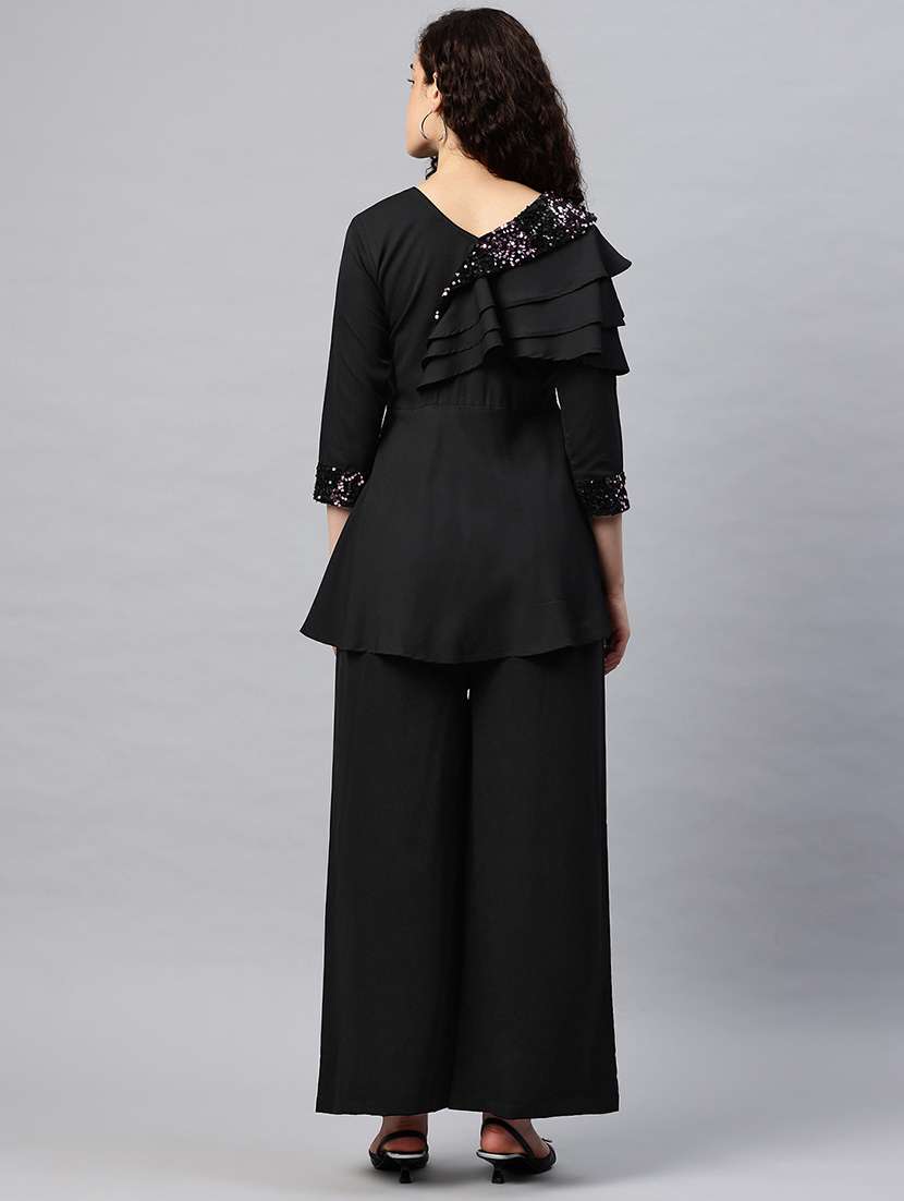 women sequined top and palazzo co-ord set - 22086408 - Standard Image - 2