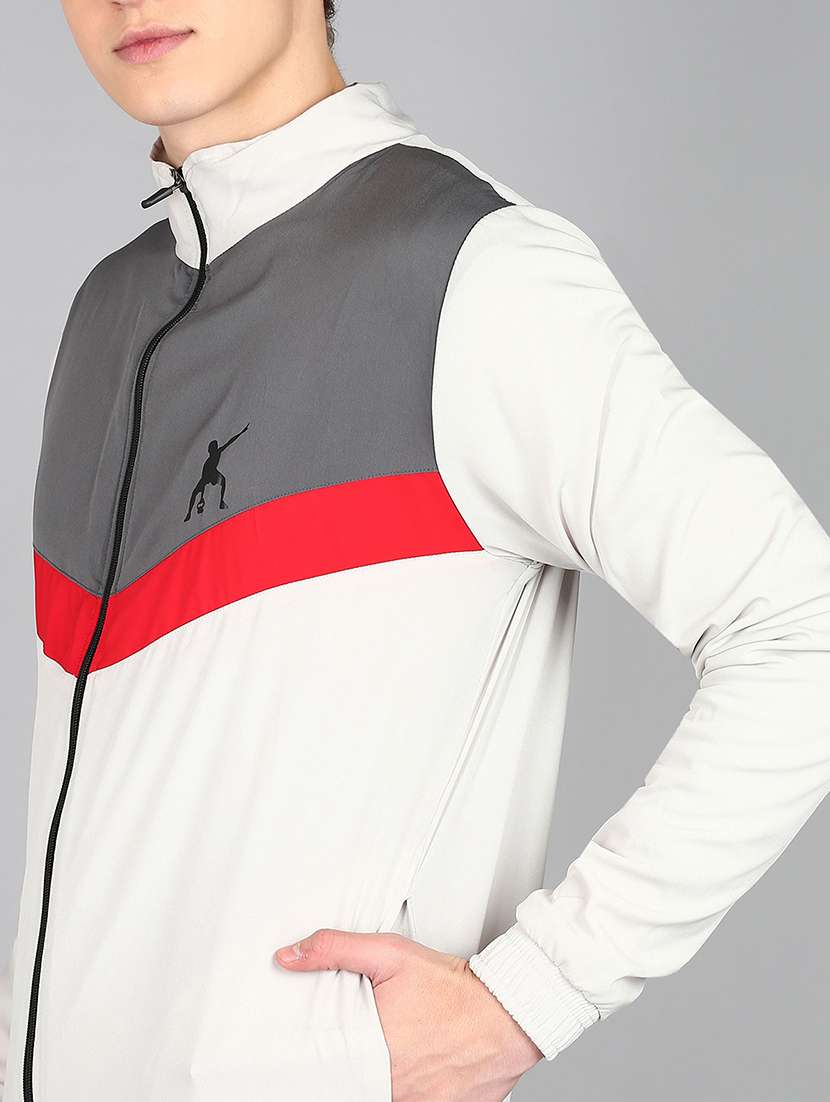 men color block long sleeve full length track suit - 22086410 -  Standard Image - 2