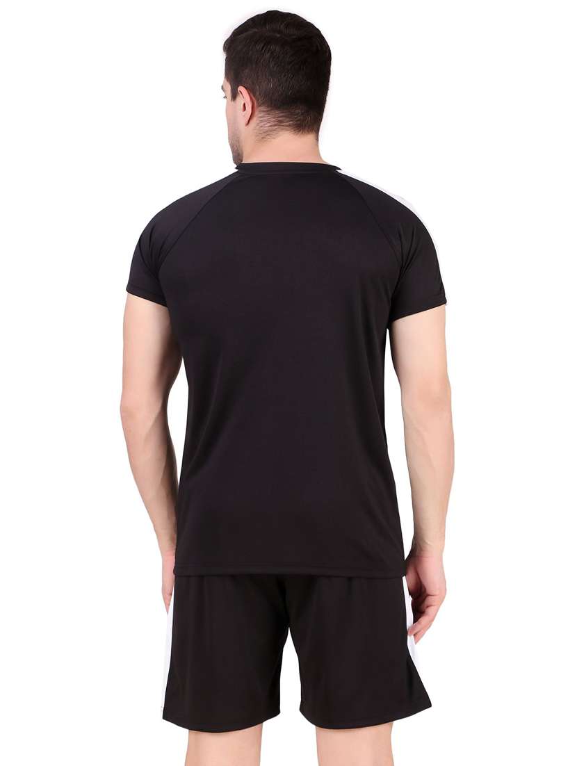 men solid shorts & t-shirt athleisure set - 22086485 - Standard Image - 2