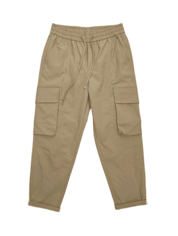 men solid mid rise regular fit cargo - 22086494 - Standard Image - 2