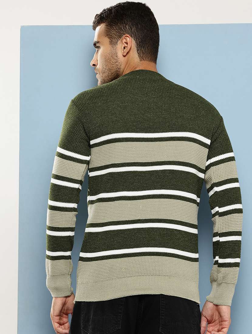 men striped long sleeve regular fit pullover  - 22086573 -  Standard Image - 2