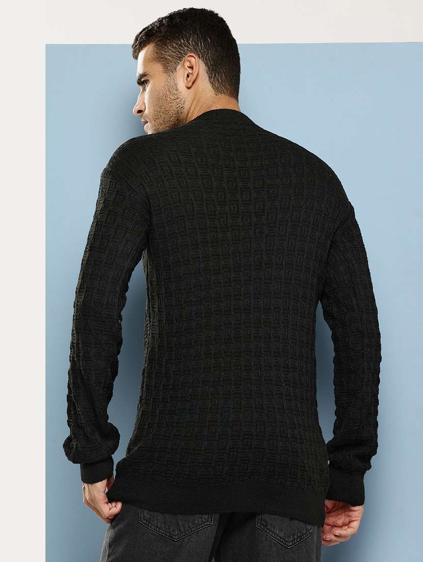 men self design long sleeve regular fit pullover - 22086587 - Standard Image - 2