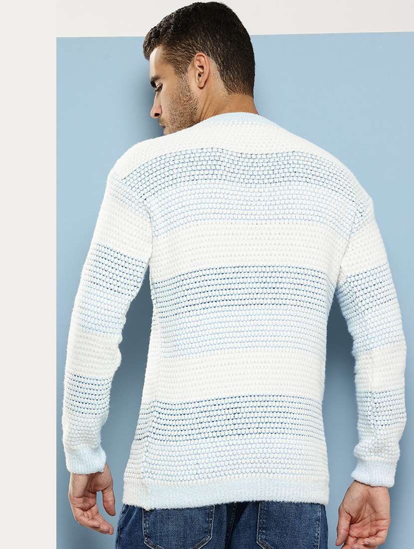men self design long sleeve regular fit pullover - 22086592 - Standard Image - 2