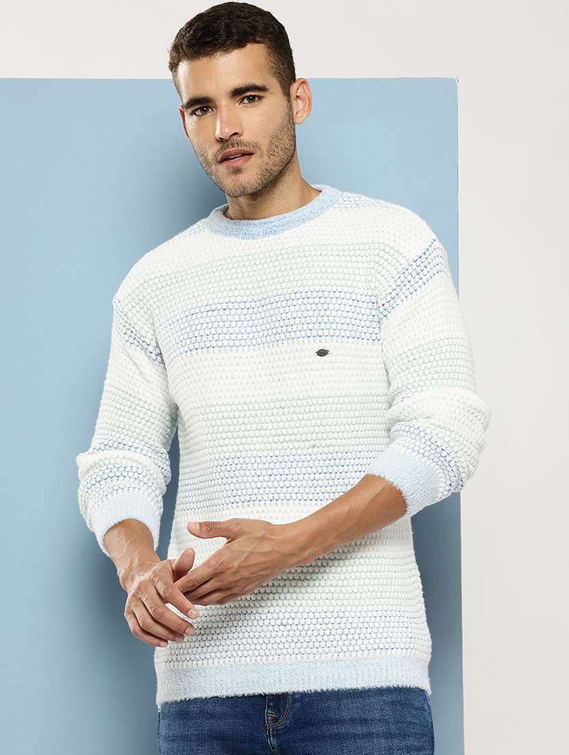 men self design long sleeve regular fit pullover  - 22086595 -  Zoom Image - 0