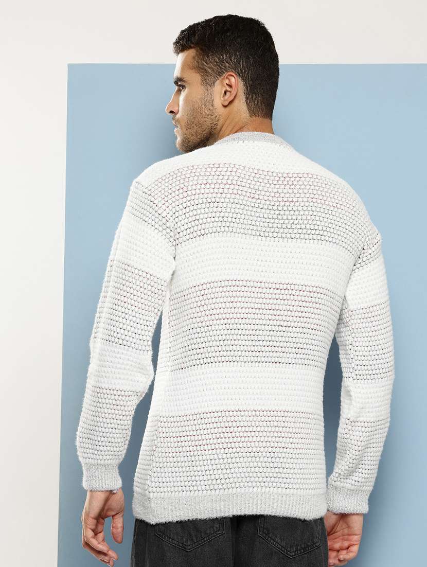 men self design long sleeve regular fit pullover - 22086596 - Standard Image - 2
