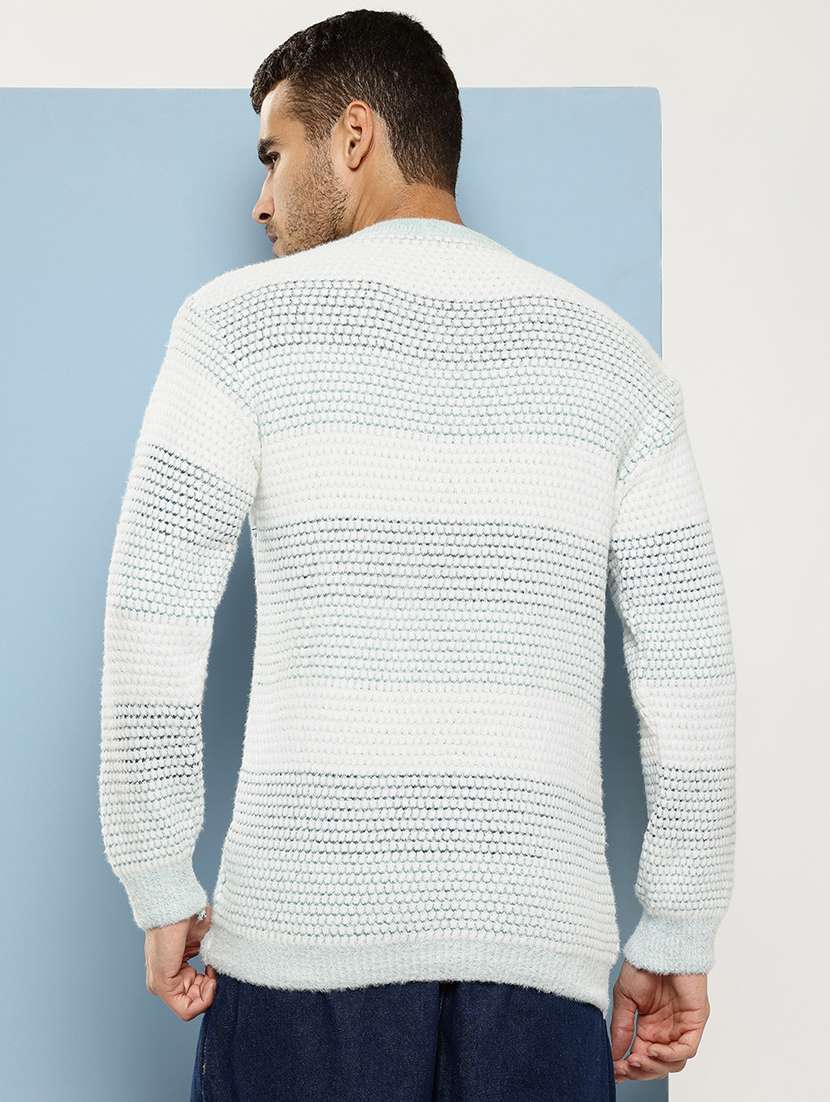 men self design long sleeve regular fit pullover - 22086597 - Standard Image - 2