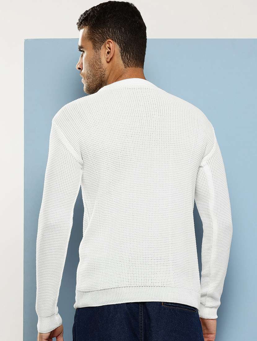 men self design long sleeve regular fit pullover - 22086598 - Standard Image - 2