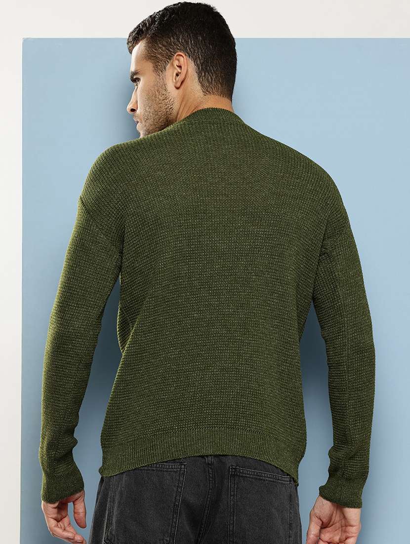 men self design long sleeve regular fit pullover - 22086601 - Standard Image - 2